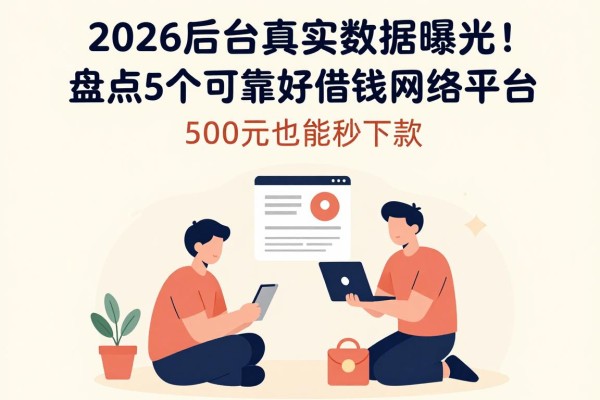 2026后台真实数据曝光!盘点5个可靠好借钱网络平台,500元也能秒下款
