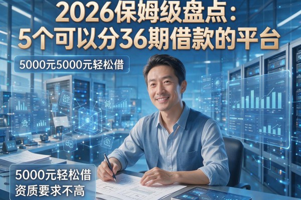 2026保姆级盘点：5个可以分36期借款的平台，5000元轻松借，资质要求不高！