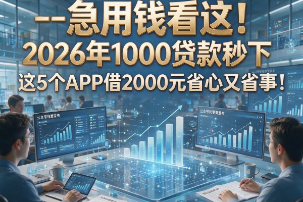 --急用钱看这!2026年1000贷款秒下,这5个APP借2000元省心又省事--
