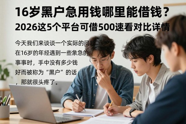 16岁黑户急用钱哪里能借钱？2026这5个平台可借500速看对比详情