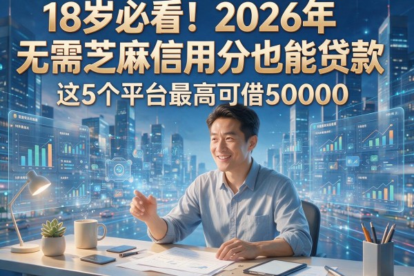 18岁必看!2026年无需芝麻信用分也能贷款,这5个平台最高可借50000