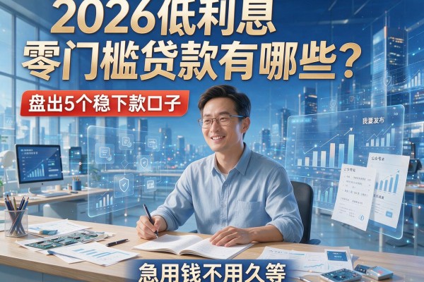 2026低利息零门槛贷款有哪些?盘点5个稳下款口子,急用钱不用久等!