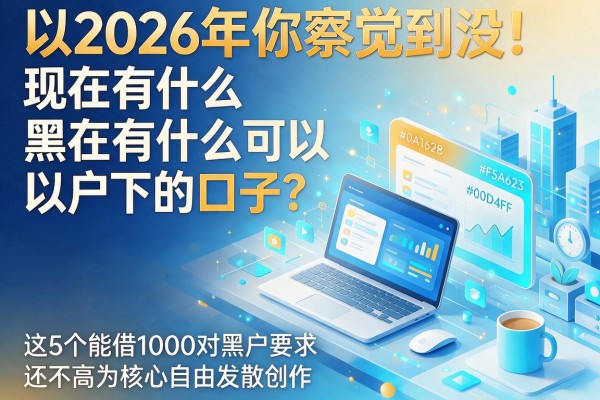 2026年你察觉到没！现在有什么黑户可以下的口子？这5个能借1000对黑户要求还不高