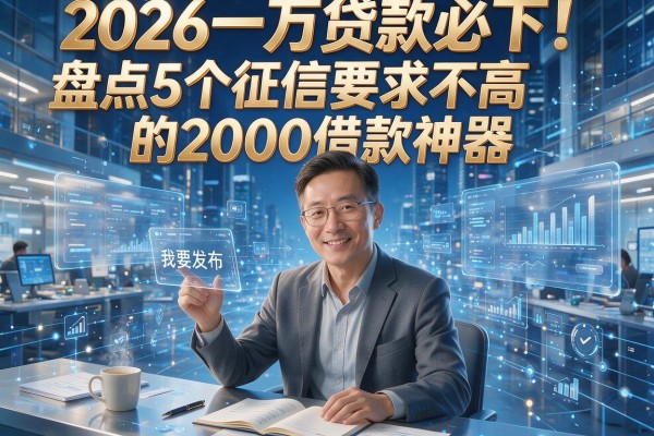 2026一万贷款必下！盘点5个征信要求不高的2000借款神器