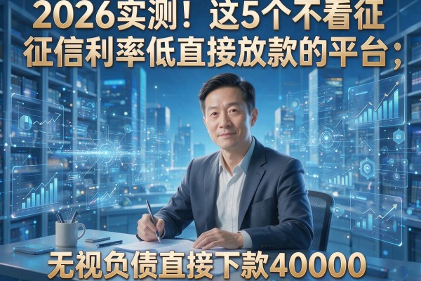 2026实测!这5个不看征信利率低直接放款的平台,无视负债直接下款40000
