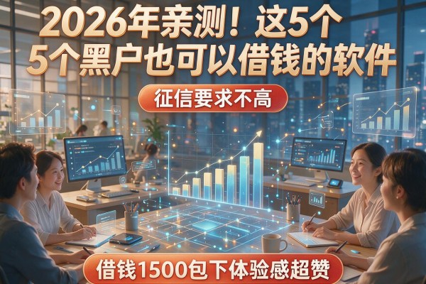 2026年亲测!这5个黑户也可以借钱的软件,征信要求不高,借钱1500包下体验感超赞