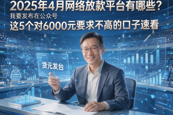 2025年4月网络放款平台有哪些？这5个对6000元要求不高的口子速看