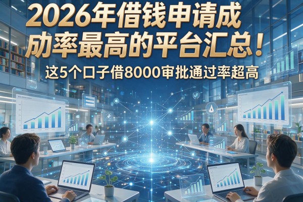 2026年借钱申请成功率最高的平台汇总!这5个口子借8000审批通过率超高