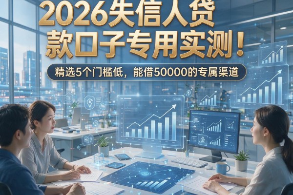 2026失信人贷款口子专用实测！精选5个门槛低、能借50000的专属渠道