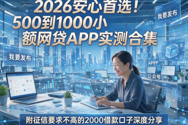 2026安心首选!500到1000小额网贷APP实测合集,附征信要求不高的2000借款口子深度分享