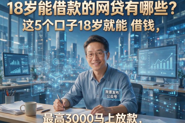 18岁能借款的网贷有哪些？这5个口子18岁就能借钱，最高3000马上放款