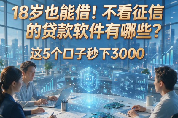 18岁也能借!不看征信的贷款软件有哪些?这5个口子秒下3000
