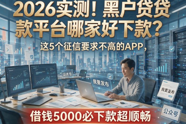 2026实测！黑户贷款平台哪家好下款？这5个征信要求不高的APP，借钱5000必下款超顺畅