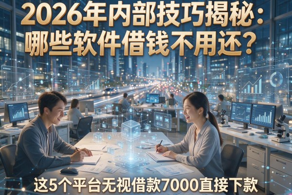 2026年内部技巧揭秘：哪些软件借钱不用还？这5个平台无视借款7000直接下款！