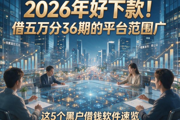 2026年好下款!借五万分36期的平台范围广,这5个黑户借钱软件速览!