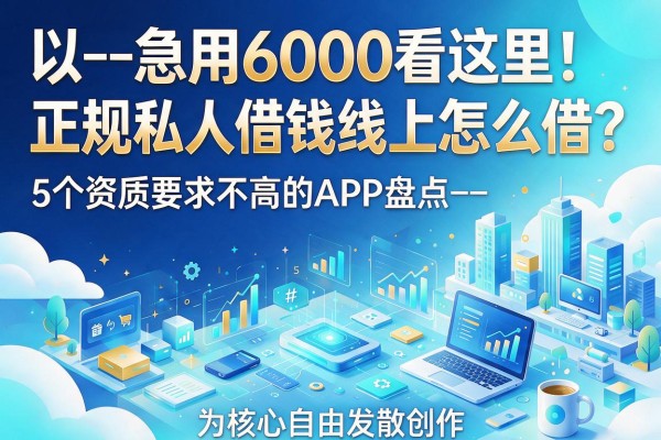 --急用6000看这里!正规私人借钱线上怎么借?5个资质要求不高的APP盘点--