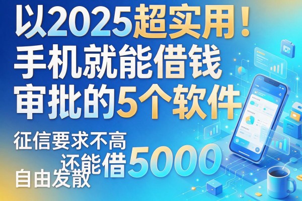 2025超实用！手机就能借钱审批的5个软件，征信要求不高还能借5000