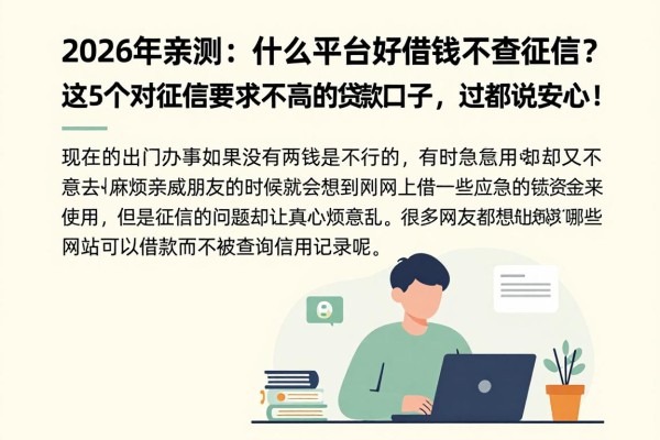 2026年亲测：什么平台好借钱不查征信？这5个对征信要求不高的贷款口子，用过都说安心！