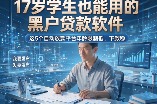 17岁学生也能用的黑户贷款软件，这5个自动放款平台年龄限制低、下款稳
