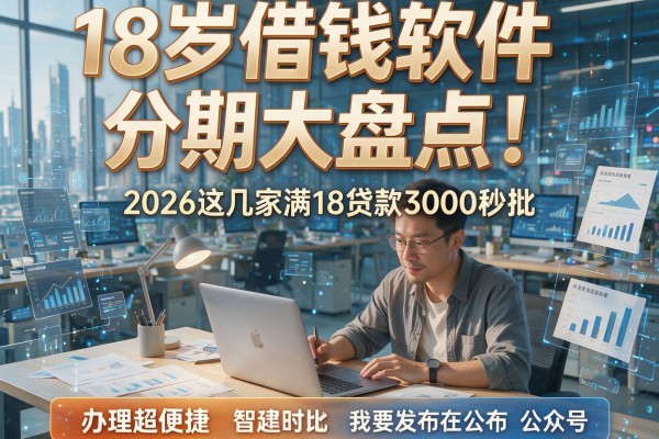 18岁借钱软件分期大盘点！2026这几家满18贷款3000秒批，办理超便捷