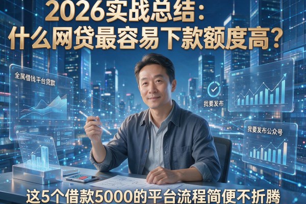 2026实战总结:什么网贷最容易下款额度高?这5个借款5000的平台流程简便不折腾