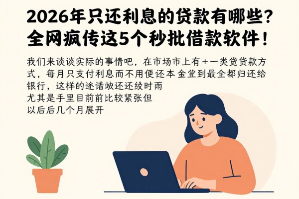 2026年只还利息的贷款有哪些?全网疯传这5个秒批借款软件!
