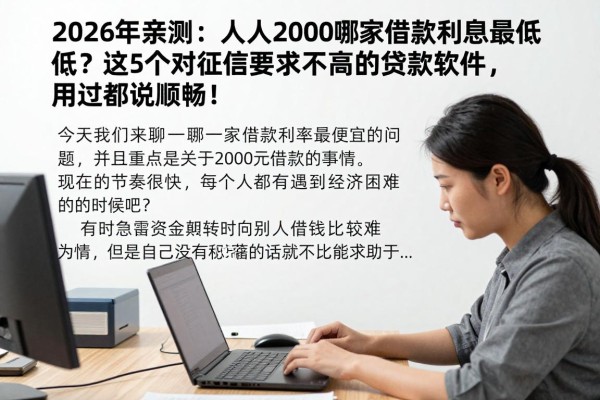 2026年亲测：人人2000哪家借款利息最低？这5个对征信要求不高的贷款软件，用过都说顺畅！