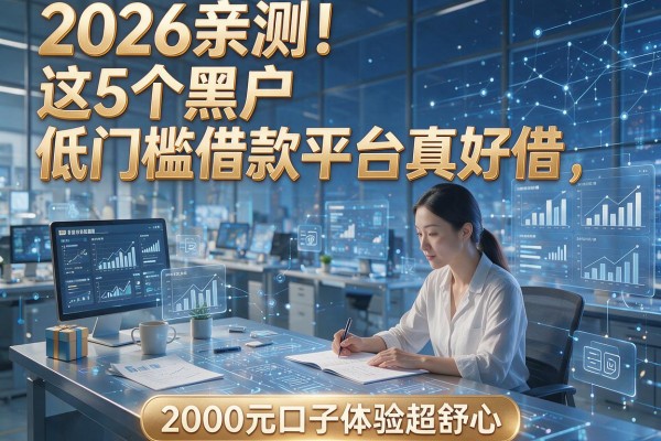 2026亲测！这5个黑户低门槛借款平台真好借，2000元口子体验超舒心