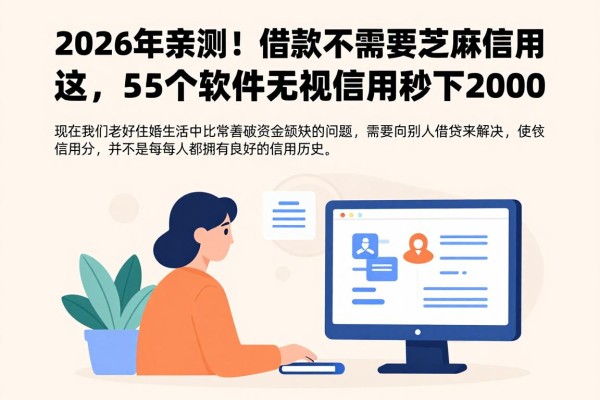 2026年亲测！借款不需要芝麻信用，这5个软件无视信用秒下2000