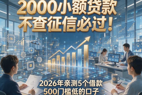 2000小额贷款不查征信必过！2026年亲测5个借款500门槛低的口子