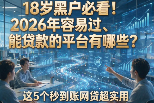 18岁黑户必看！2026年容易过、能贷款的平台有哪些？这5个秒到账网贷超实用