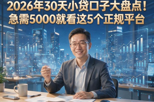 2026年30天小贷口子大盘点！急需5000就看这5个正规平台