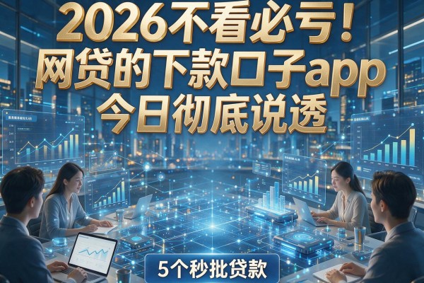 2026不看必亏！网贷的下款口子app今日彻底说透，附5个秒批贷款