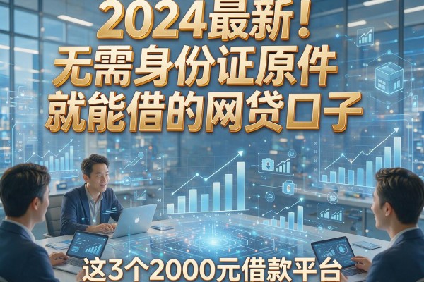 2024最新!无需身份证原件就能借的网贷口子,这3个2000元借款平台要求超低