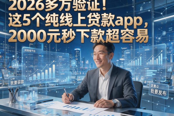 2026多方验证！这5个纯线上贷款App，2000元秒下款超容易