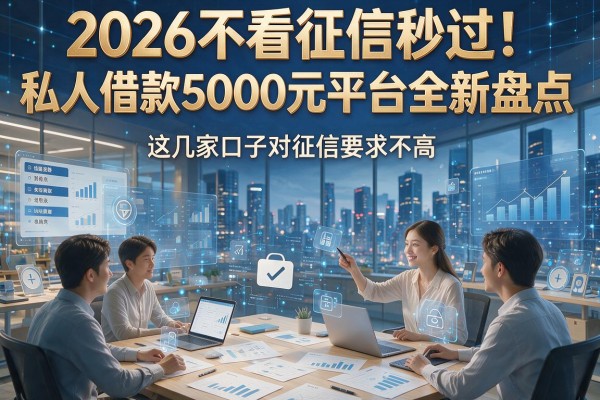 2026不看征信秒过！私人借款5000元平台全新盘点，这几家口子对征信要求不高