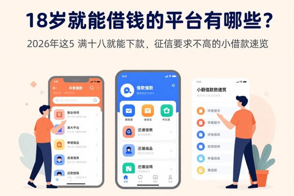 18岁就能借钱的平台有哪些？2026年这5个满十八就能下款、征信要求不高的小额借款APP速览
