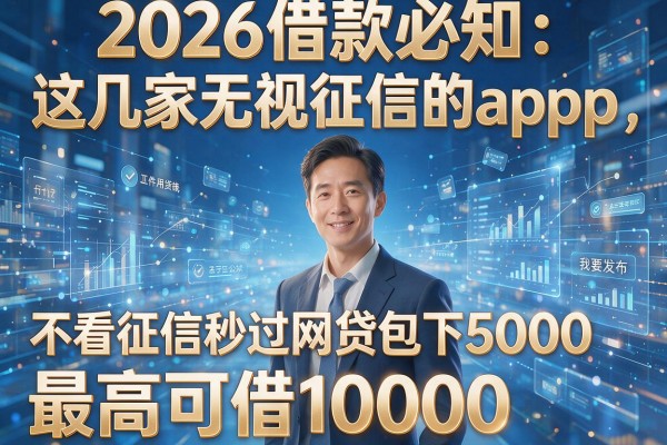 2026借款必知:这几家无视征信的app,不看征信秒过网贷包下5000,最高可借10000