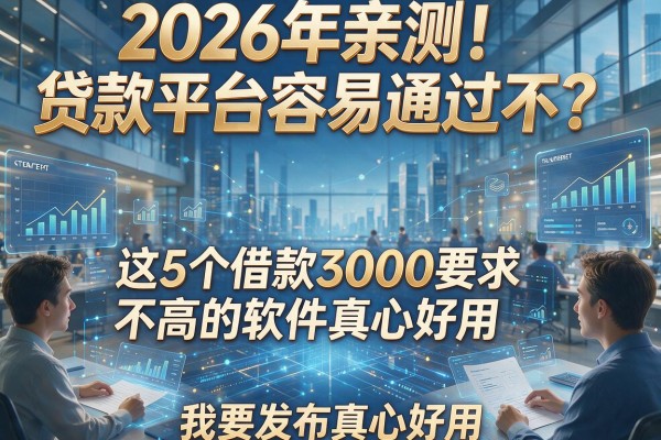 2026年亲测！贷款平台容易通过不？这5个借款3000要求不高的软件真心好用