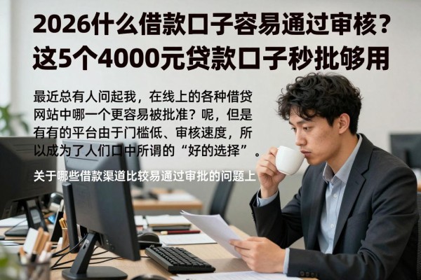 2026什么借款口子容易通过审核？这5个4000元贷款口子秒批够用！