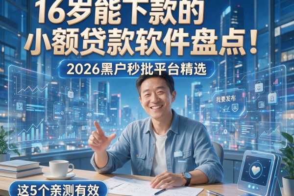16岁能下款的小额贷款软件盘点！2026黑户秒批平台精选，这5个亲测有效