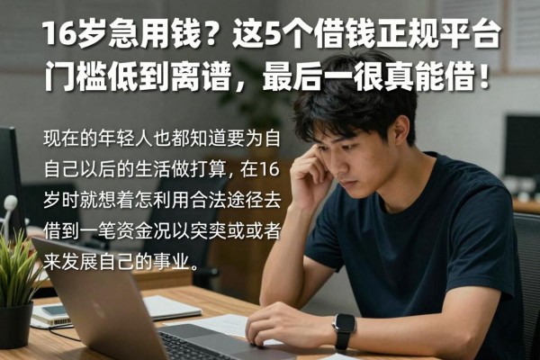 16岁急用钱?这5个借钱正规平台门槛低到离谱,最后一个真能借!