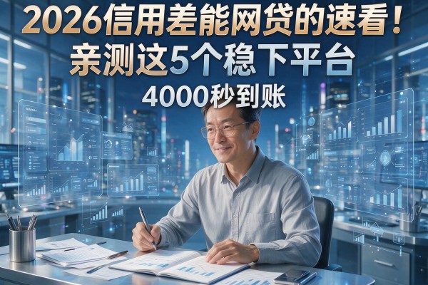 2026信用差能网贷的速看！亲测这5个稳下平台，4000秒到账