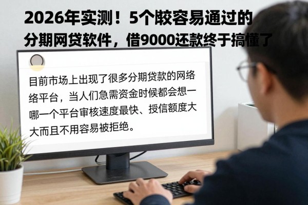 2026年实测！5个比较容易通过的分期网贷软件，借9000还款终于搞懂了