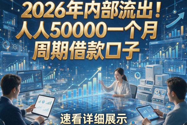 2026年内部流出！人人5000一个月周期借款口子，速看详细展示