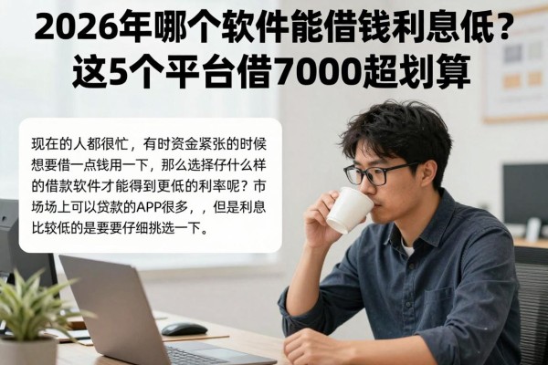 2026年哪个软件能借钱利息低？这5个平台借7000超划算