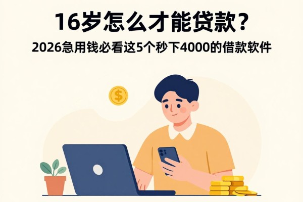 16岁怎么才能贷款？2026急用钱必看这5个秒下4000的借款软件，用过都夸流畅