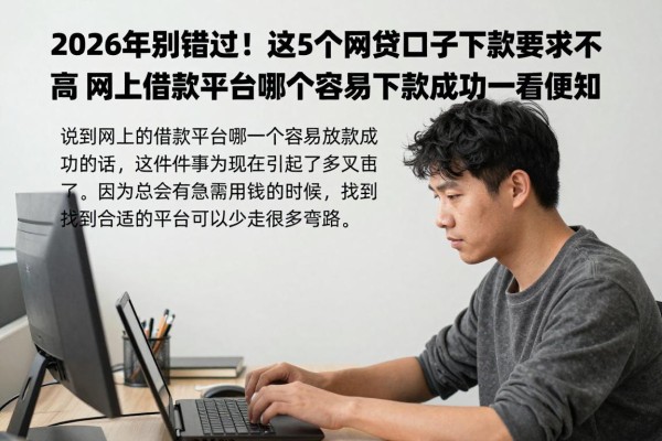 2026年别错过！这5个网贷口子下款要求不高，网上借款平台哪个容易下款成功一看便知