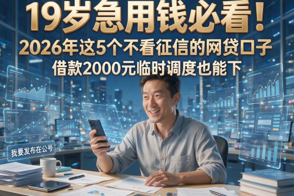 19岁急用钱必看！2026年这5个不看征信的网贷口子，借款2000元临时调度也能下