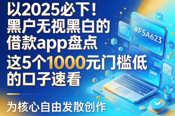 2025必下！黑户无视黑白的借款app盘点，这5个1000元门槛低的口子速看